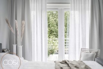 grijze gordijnen met witte inbetween