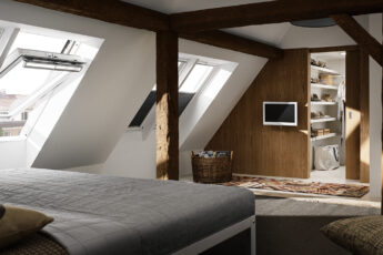 Horren zwart bij dakramen